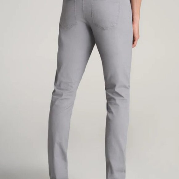 American Tall – Size 28/36 Pebble Grey –Carman TAPERED Fit Five Pocket Mens Pant - Picture 5 of 9